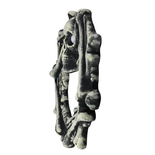18.5'' Pre-Lit Skeleton Artificial Halloween Wreath